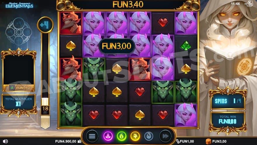 A 3X win in the free spins.