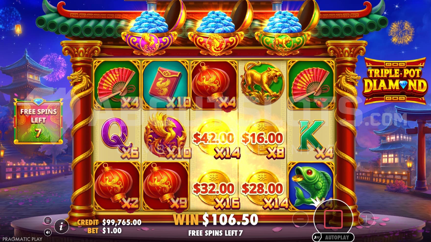 Scatter Symbols leaves Multiplier positions behind that helps boost the payouts of Money Symbols