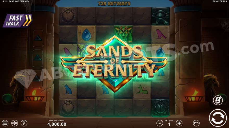 Base game with a Fast Track button up at the left corner.