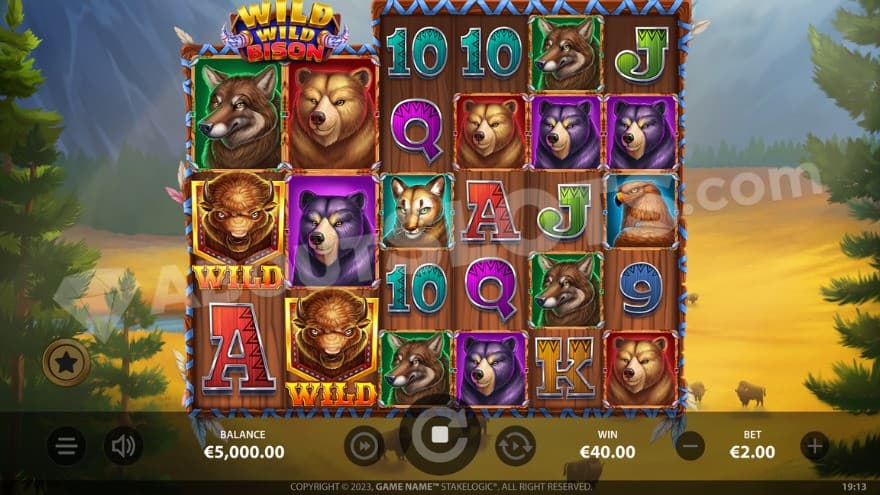 Wild Rush feature active with extra rows on the reels 3, 4, 5, and 6.