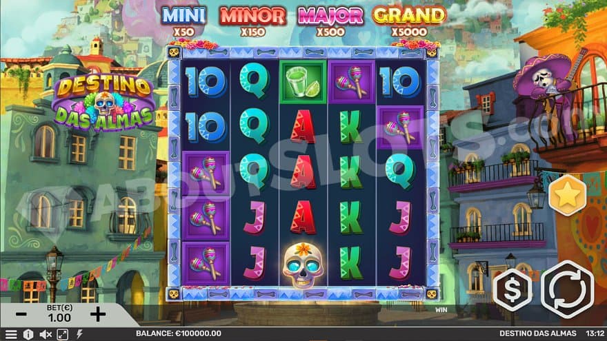 A casino slot on a colorful Mexican square.