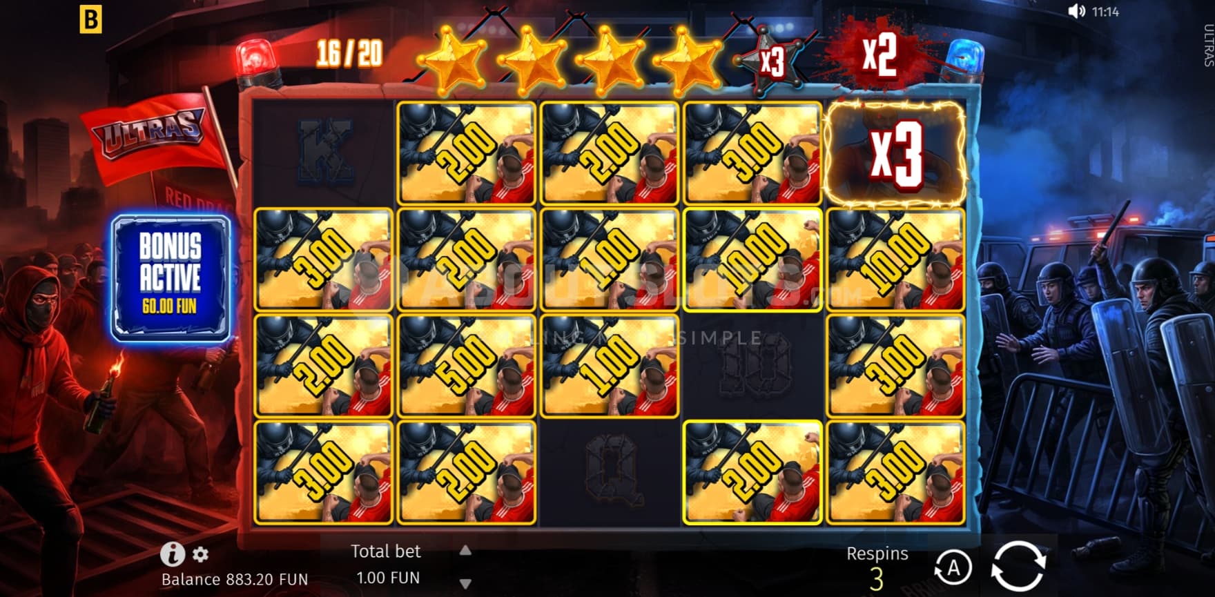 X3 Multiplier Spot on reel 5