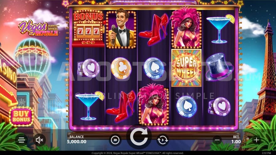 Base game with Las Vegas in the background.