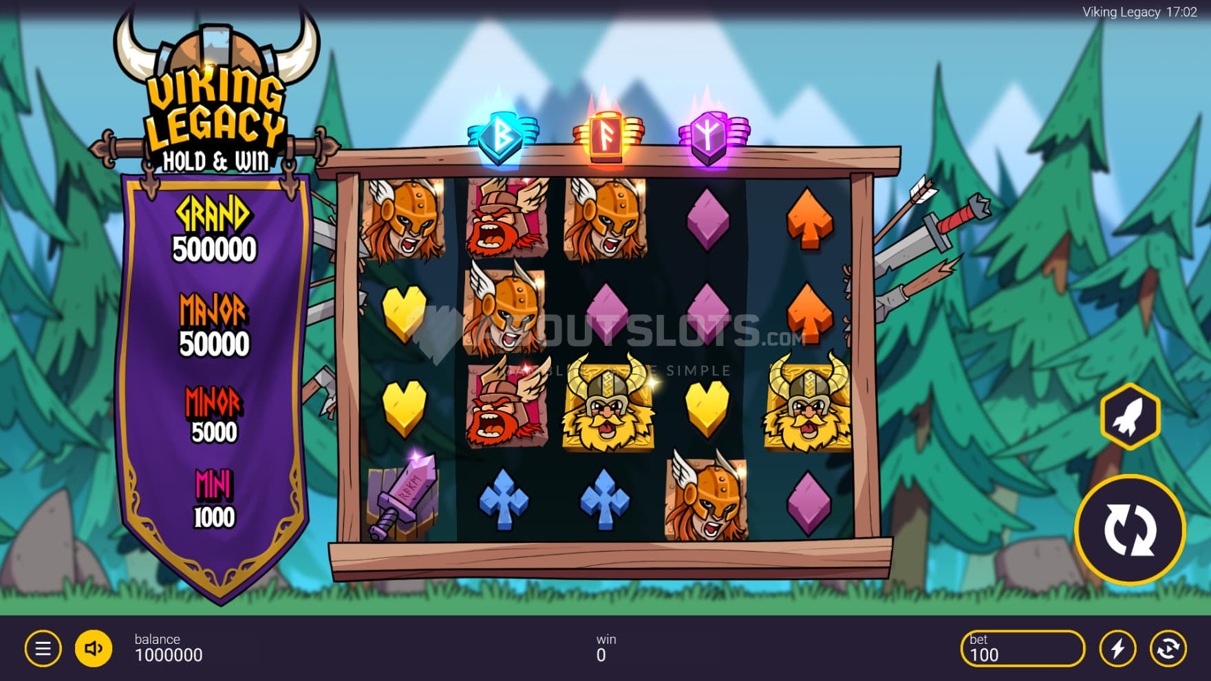Various vikings are depicted as different Symbols throughout the game, be it paying symbols or collectors