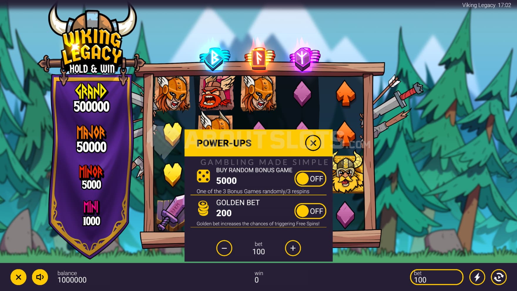From the small Feature Buy options, you can trigger a random bonus game