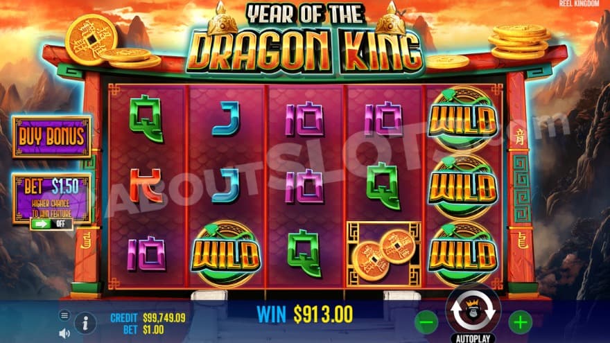 Base game where you can see the bonuy buy and ante bet options to the left.