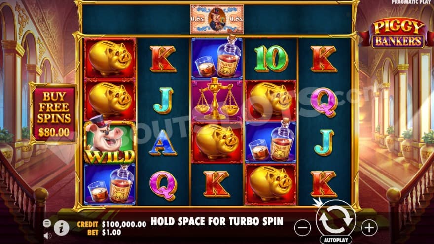 Base game with a 0.5X banknote symbol in the extra reel.