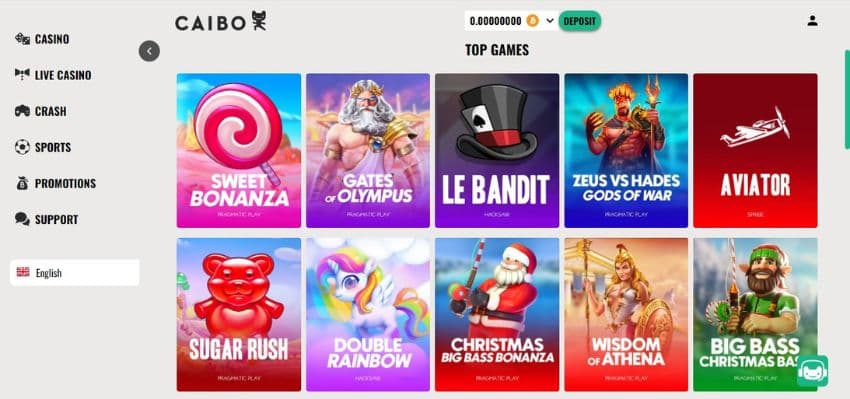 A page showing top slot games such as Sweet Bonanza.