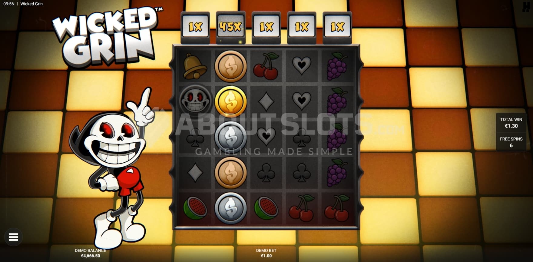 Stash Multipliers above each reel