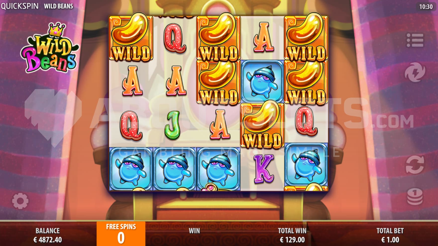 Wild Bonuses activates non-stop during the Free Spins, letting Wilds take over the reels
