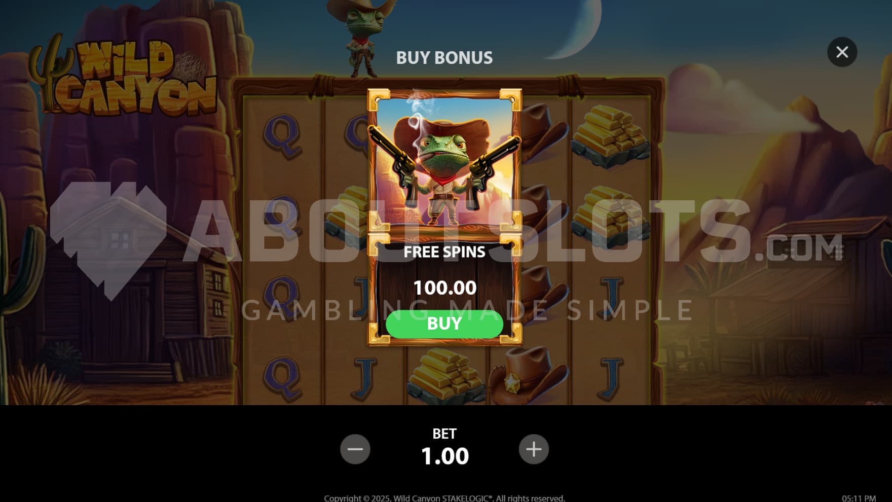 The Feature Buy sign hangs infront of the reels