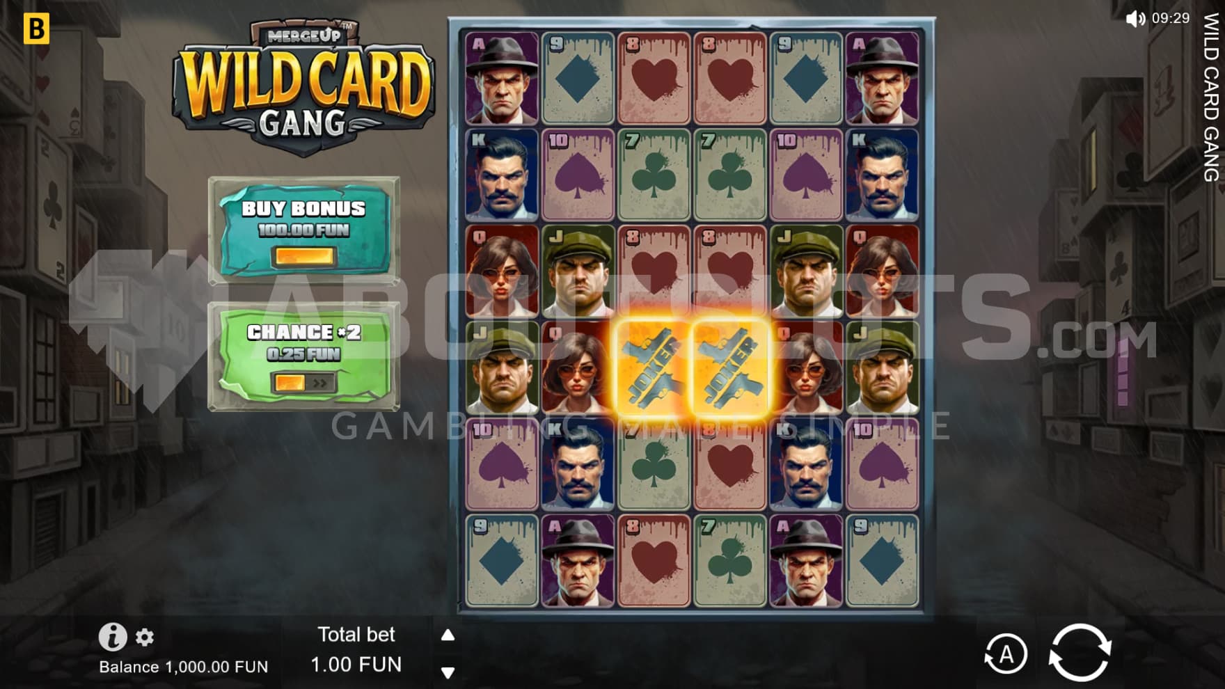 Set in a rainy and moody city where houses are made out of cards