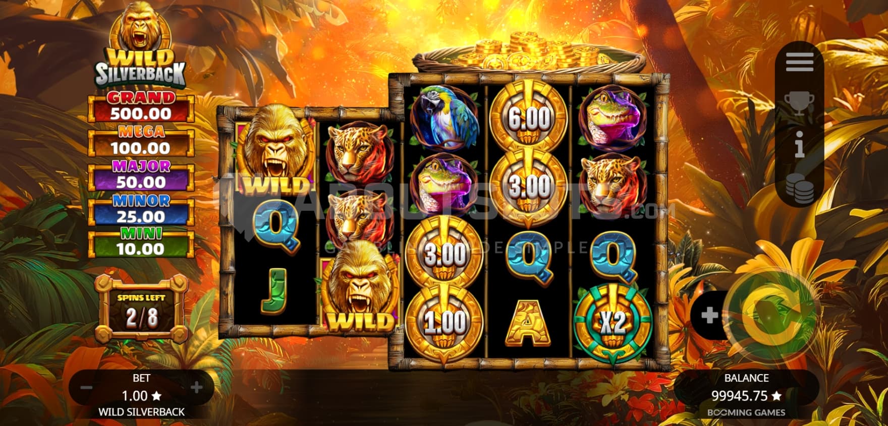 Golden jungle in background