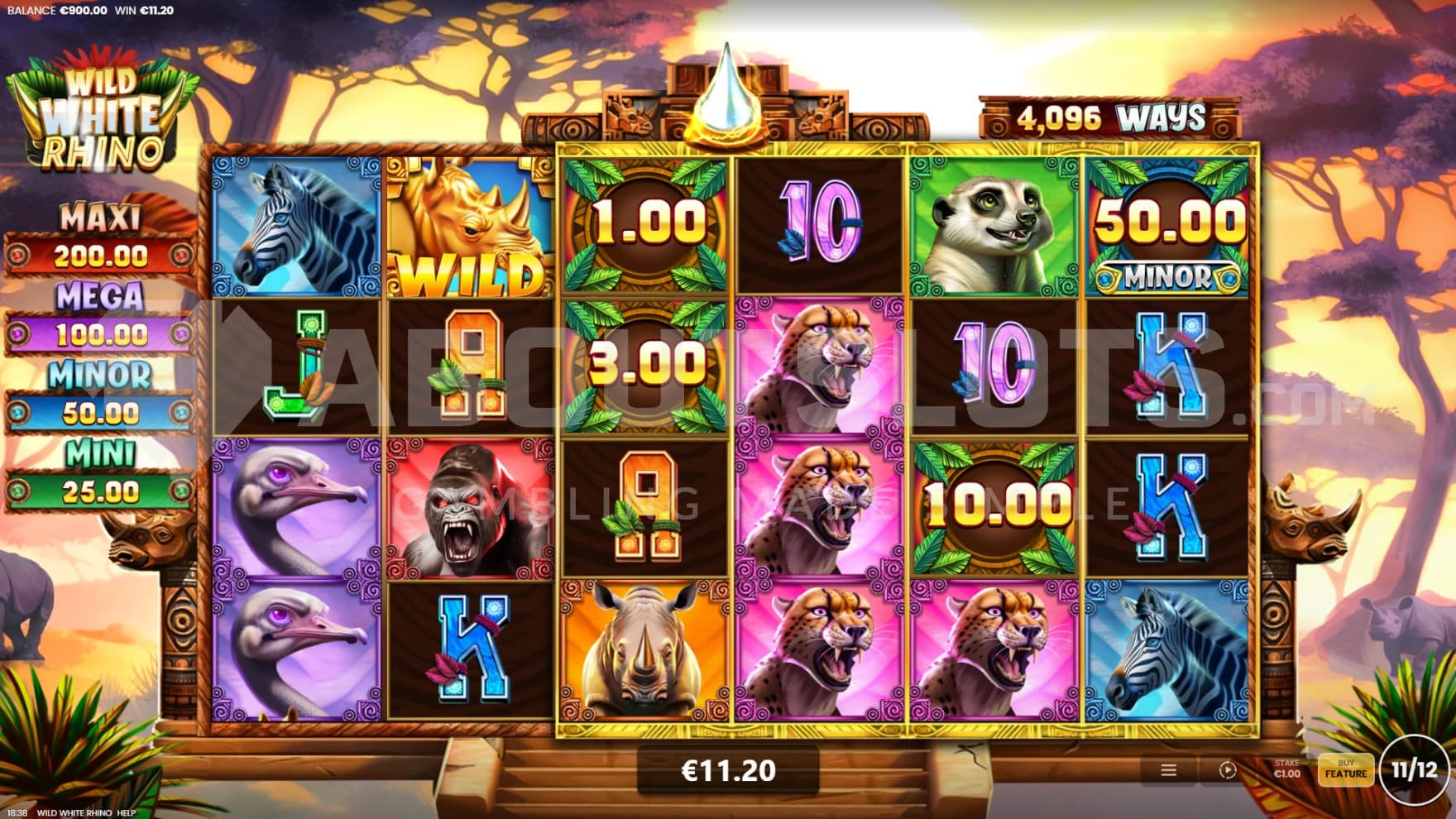 Minor Jackpot on reel 6