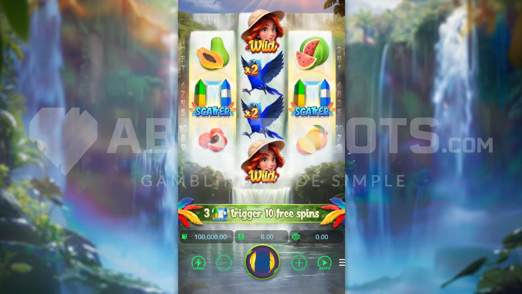 Waterfall as backdrop