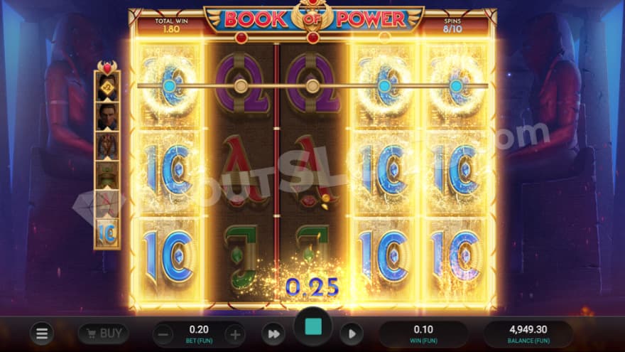 Power Free Spins with 10 as the special expanding symbol.
