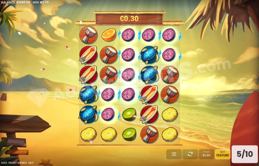 Bonus game where a beautiful sunset is taking place.