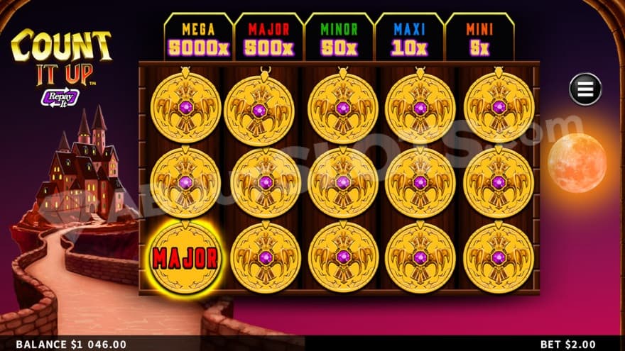 Wild Pick Bonus game with hidden prizes to click on.