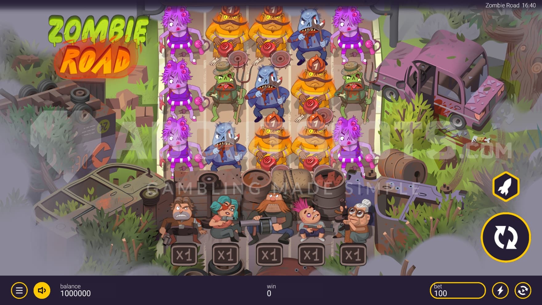 Zombies keep on marching throughout the reels for each spin