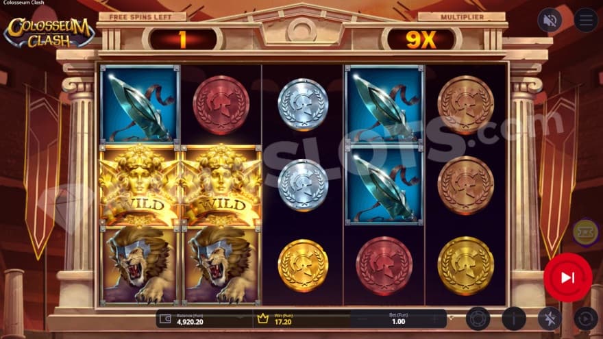 Free Games bonus feature with a 9X win multiplier.