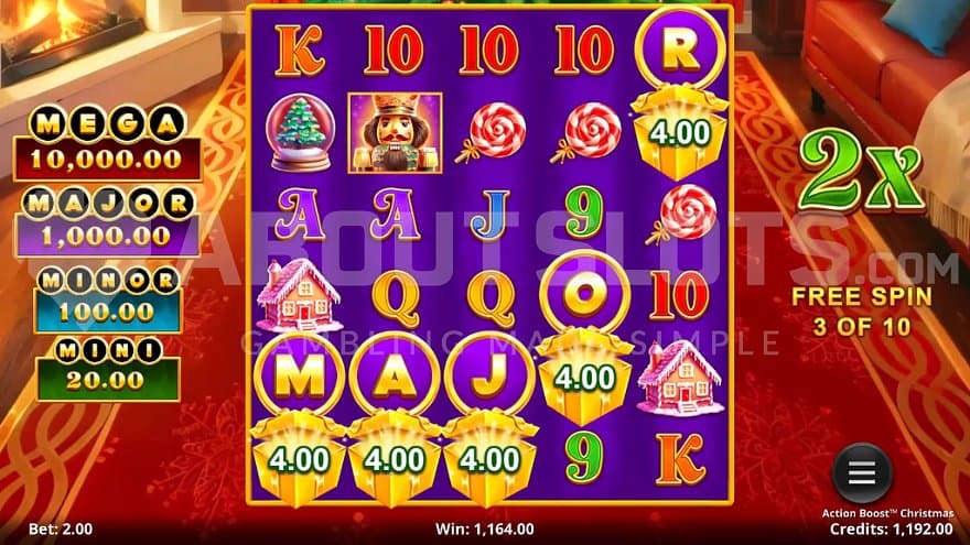 The Action Boost Free Spins on a bigger grid.