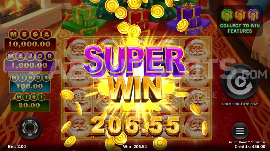 A win of over 100X the bet.