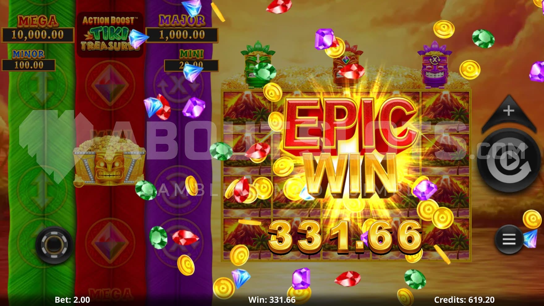 A win of over 160x the bet.