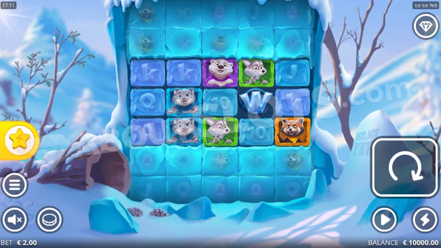 Base game with a winter landscape in the background.