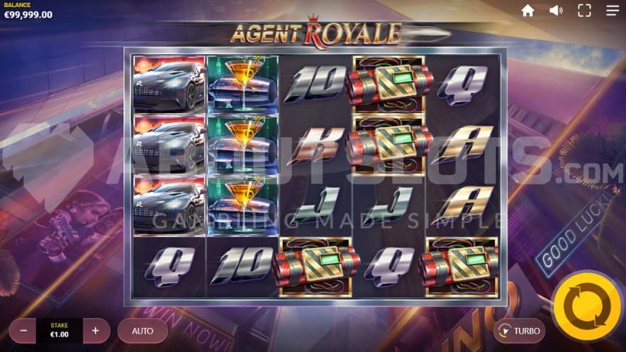 A casino slot with 5 reels and 4 rows.