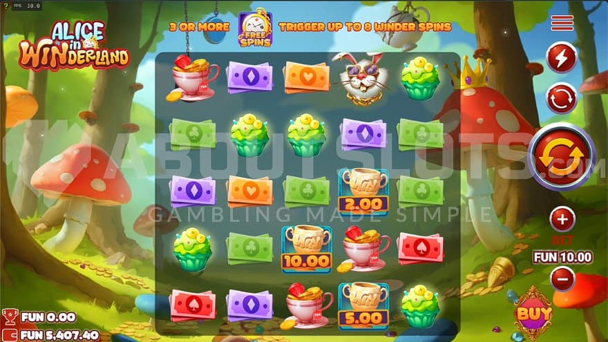 A casino slot in wonderland.