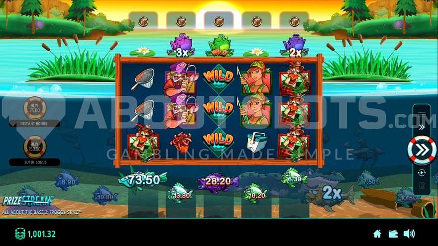 A casino slot with a fishing theme.