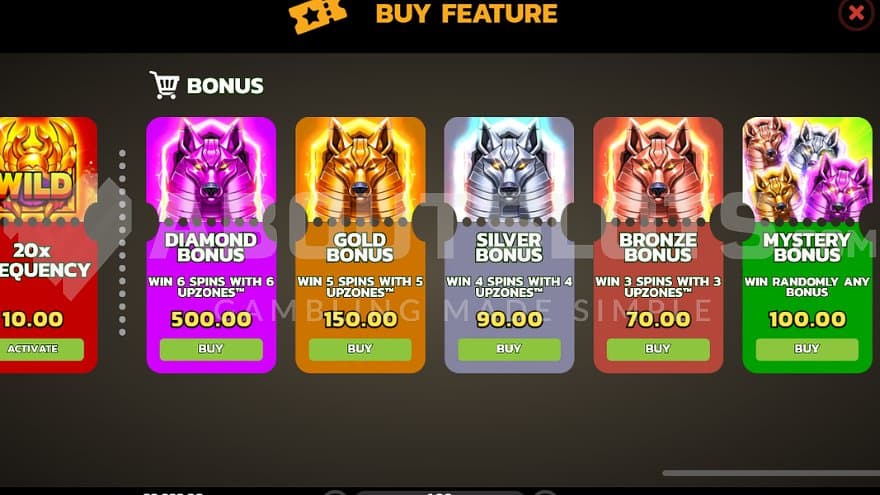 A screen offering the bonus games for sale.