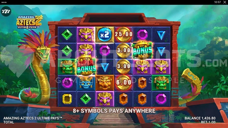 A casino slot in a jungle.