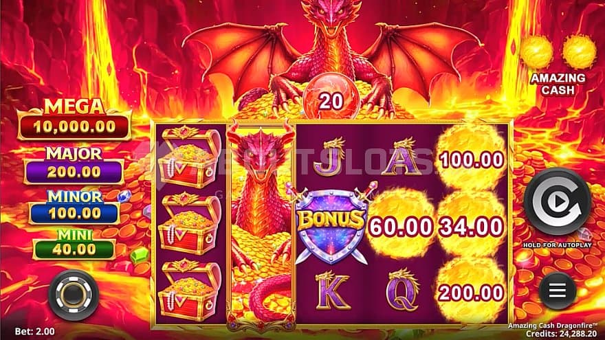 A casino slot with a dragon theme.