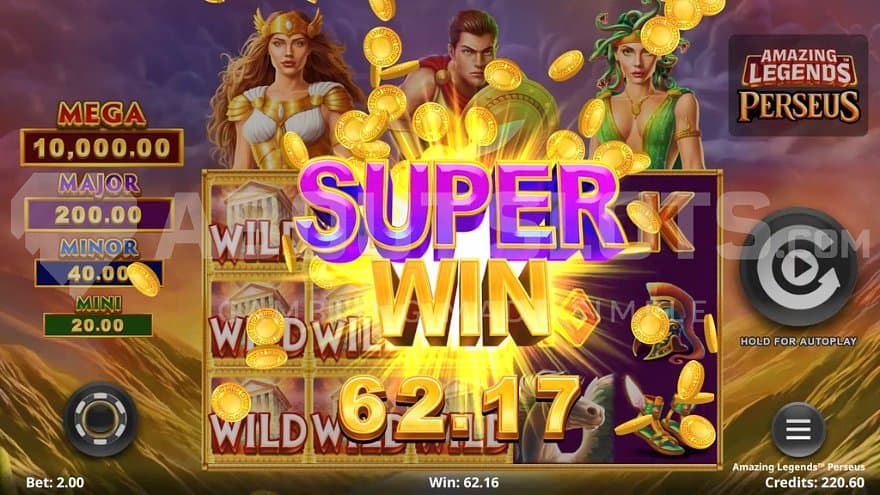 A win of 31.08X the bet.