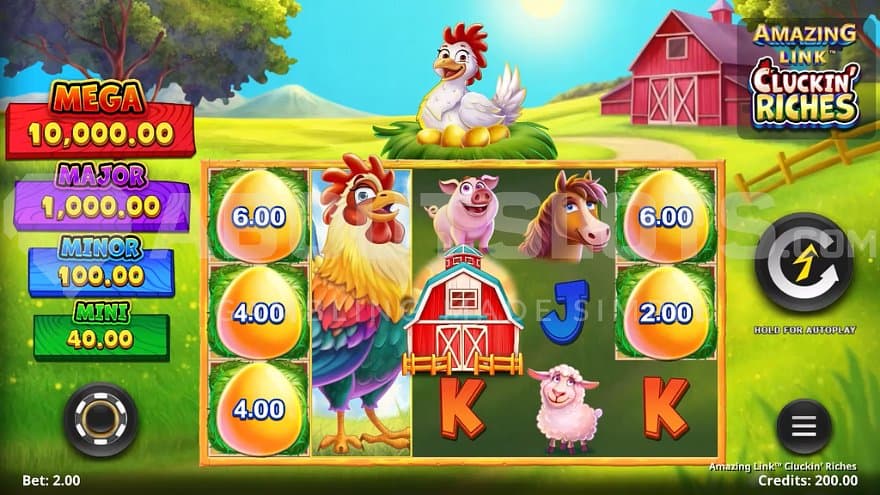 A slot with five reels and three rows.