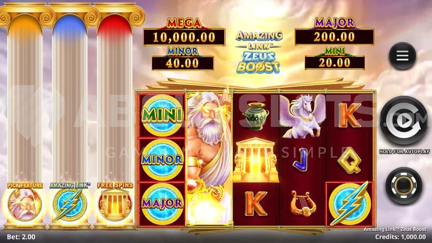 A casino slot among clouds.