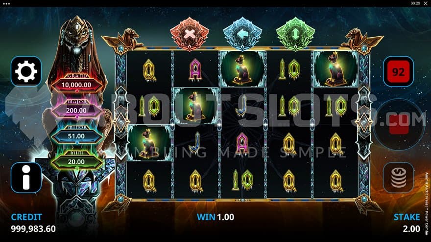 A casino slot with an Egyptian theme with a Nordic setting.