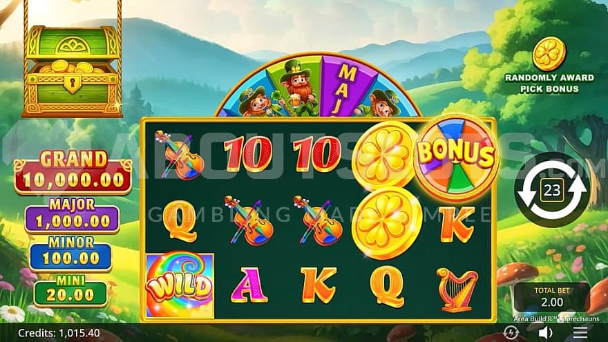 A casino slot with an Irish theme.