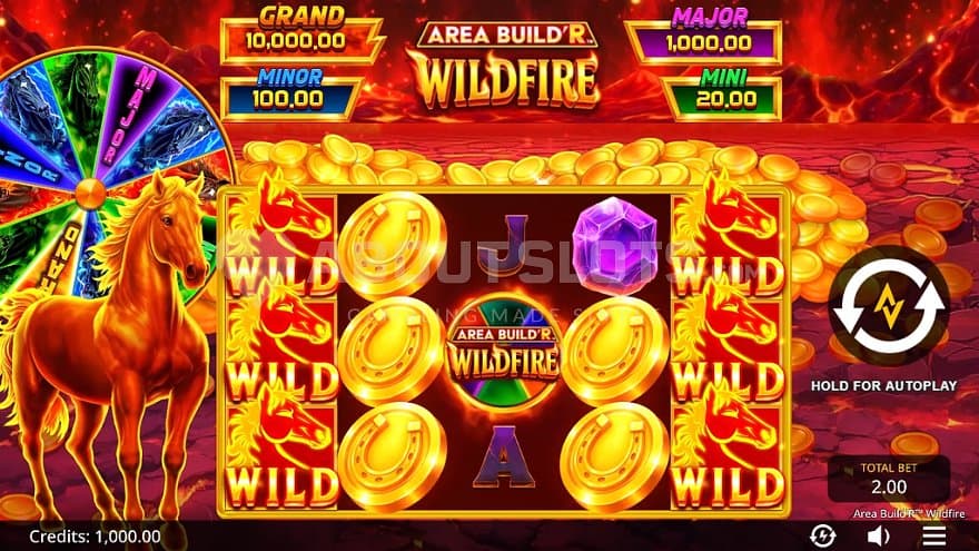 A casino slot with a horse.