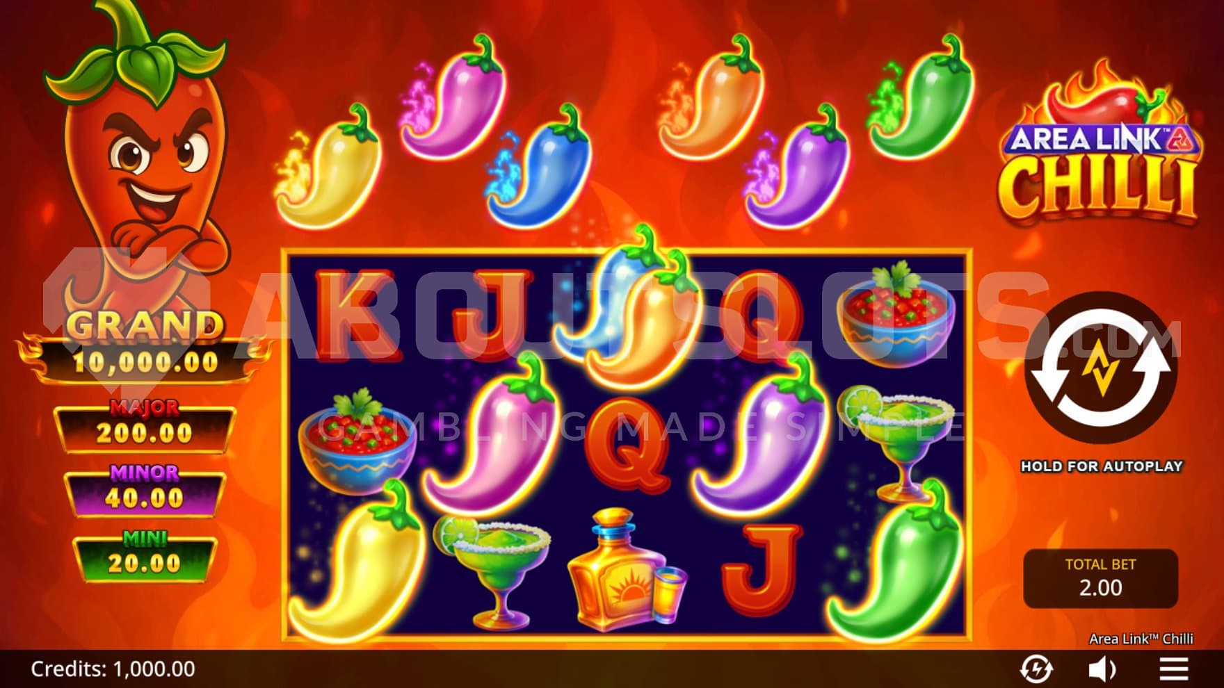 A casino slot with a chilli theme.