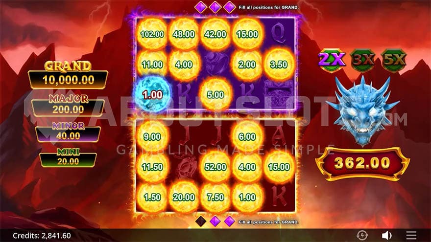 Area Link feature in progress with double array and multiplier features activated.