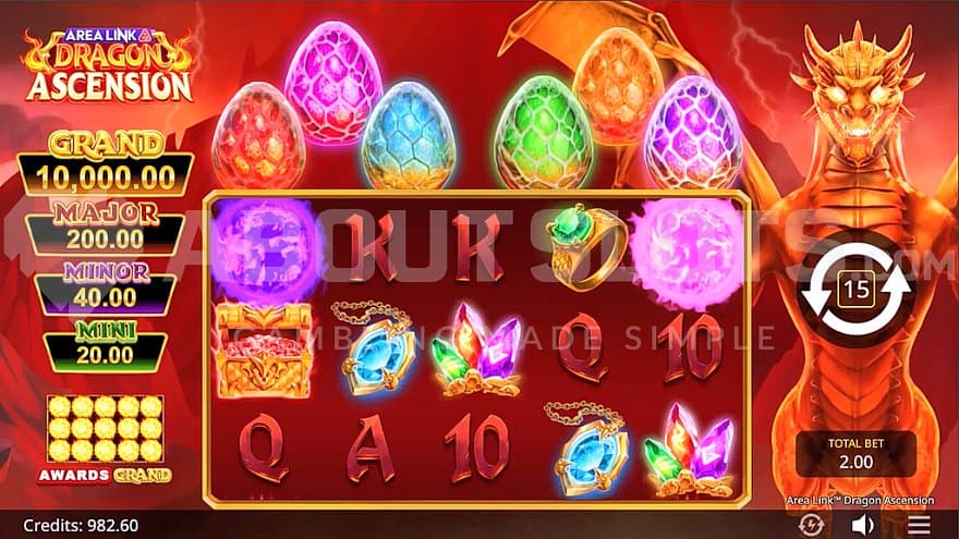 A casino slot with a dragon theme.