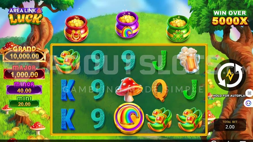 A casino slot in an Irish landscape.