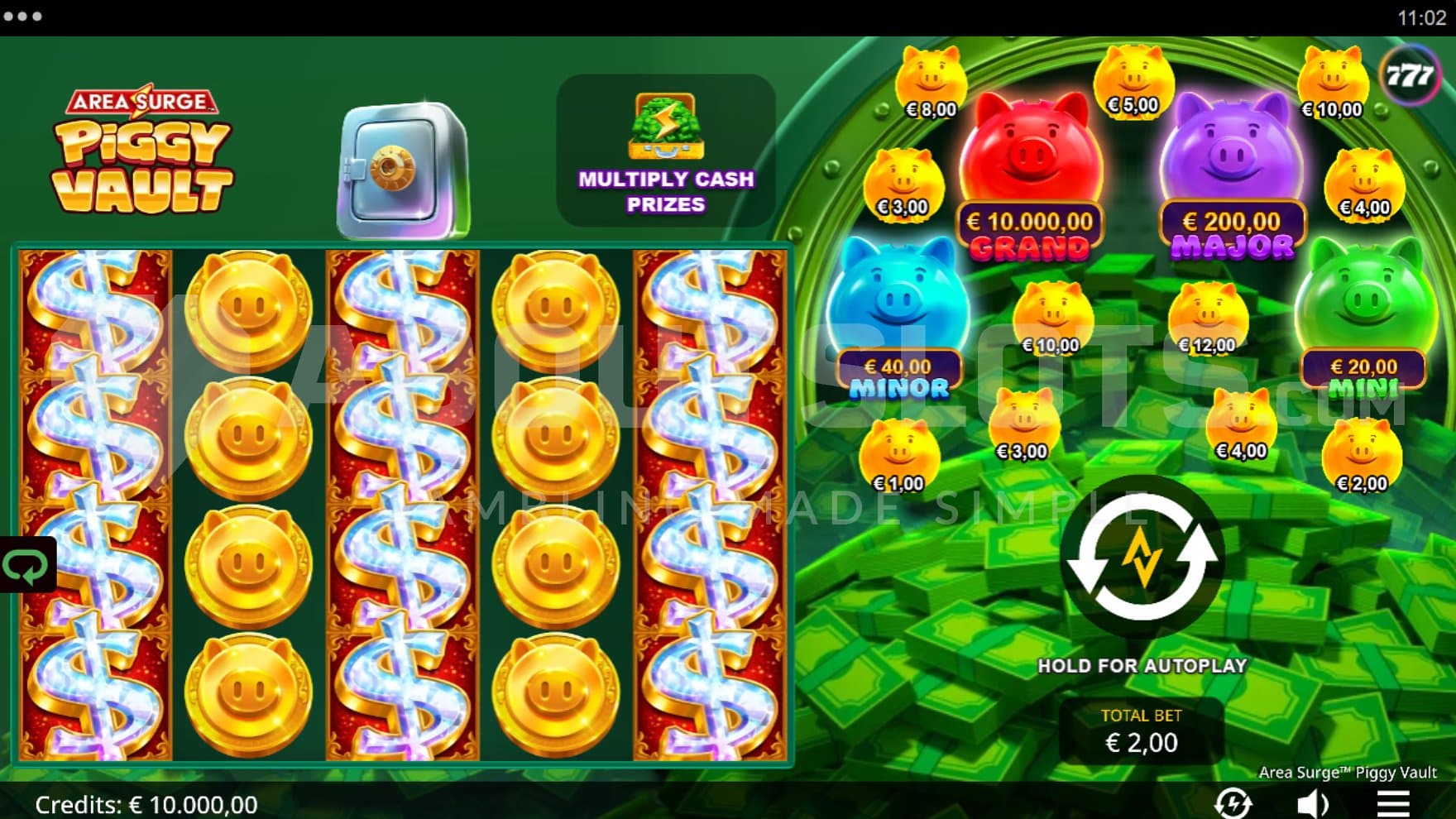 A casino slot inside a vault.