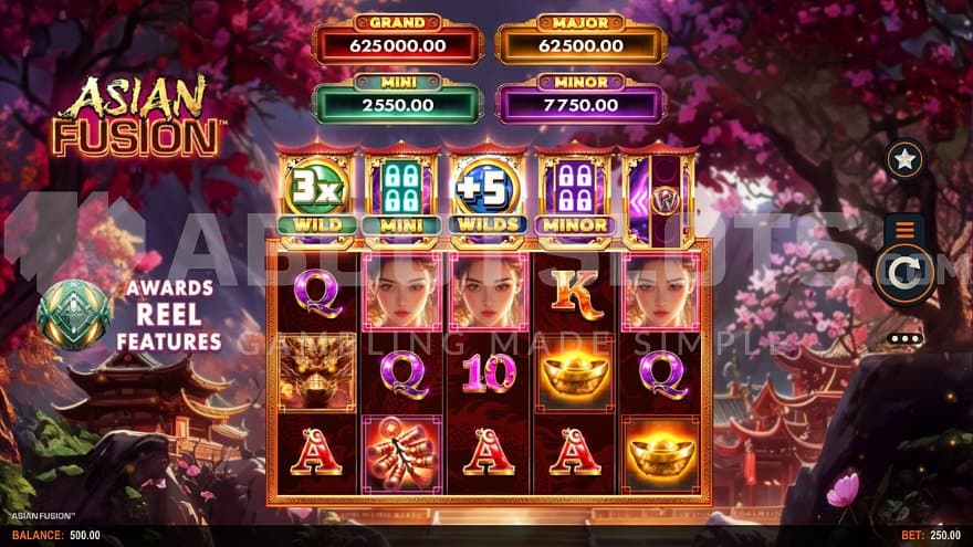 A casino slot with 5 reels and 3 rows.