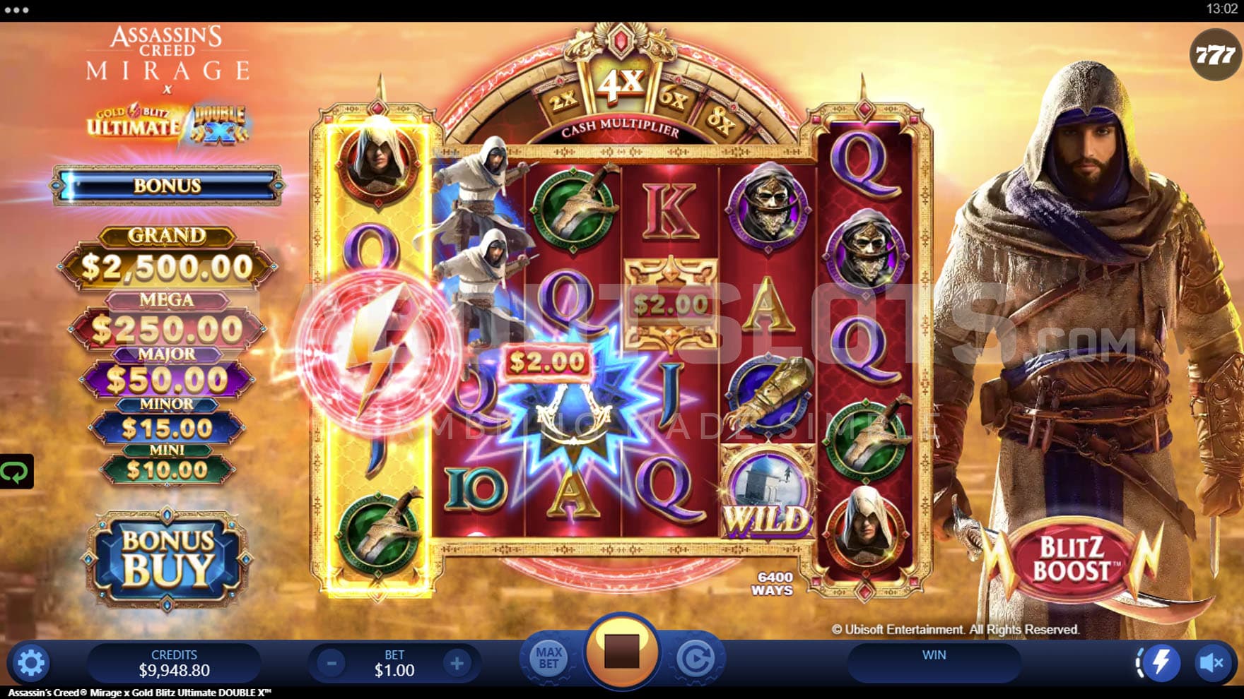 Collect Feature triggered in the base game.