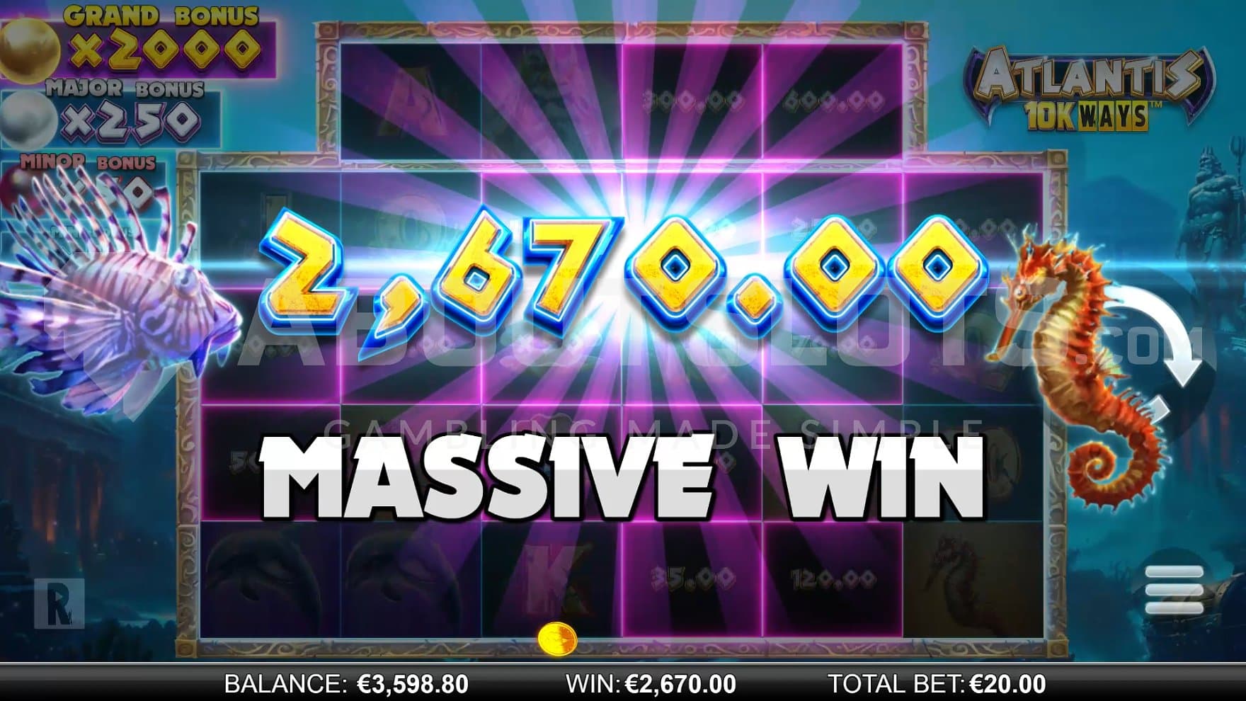 A win of over 130x the bet.