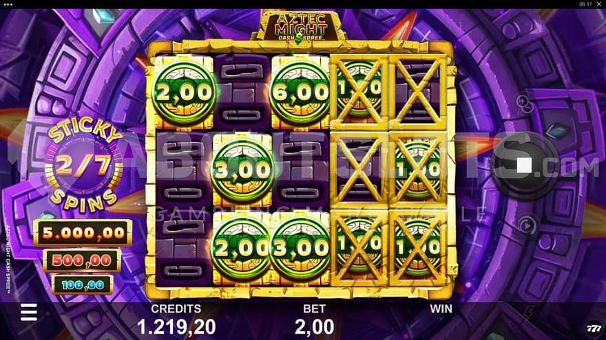 Second of seven spins in the Sticky Free Spins.