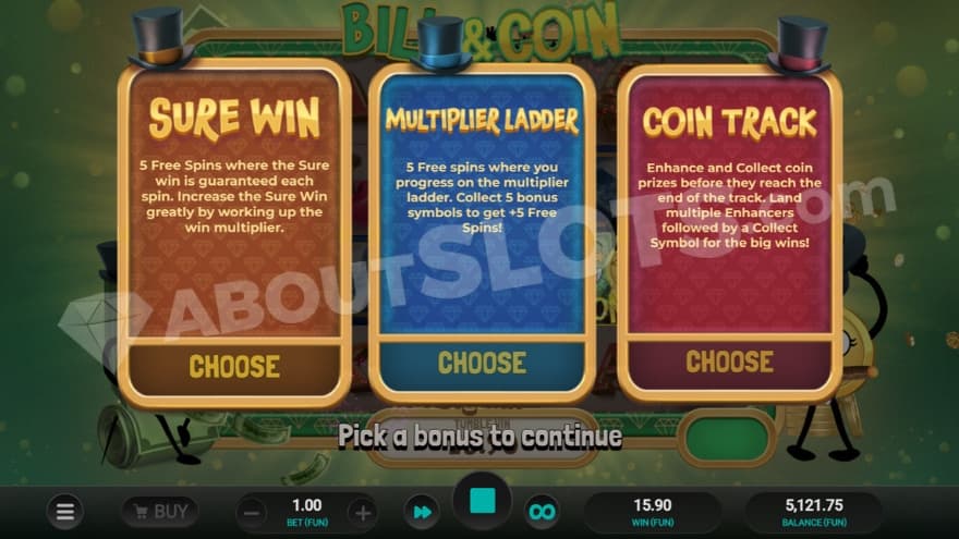 Bonus Buy feature with three options to choose from.